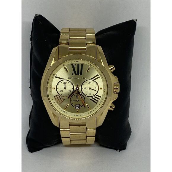 Michael Kors Bradshaw MK5605 Women Gold Stainless Steel Analog Dial Watch UC638 - Picture 3 of 12